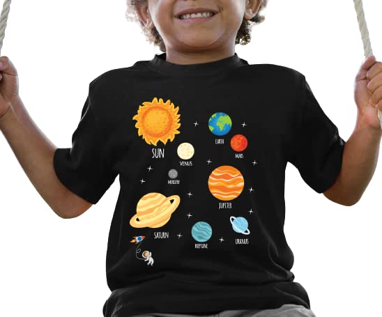 PerkymoonSolar System Planets and Universe Baby Girl and Baby boy Printed Cotton t-Shirt