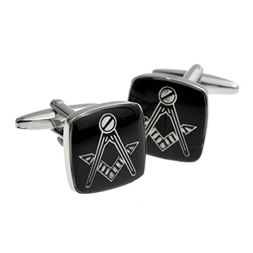 Mancuernillas GTR Hombre Negro y Plateado miniatura 1