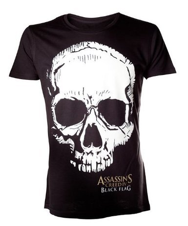  Assasins Creed 4 Flag-Skull T-Shirt, Nero (Black), M Uomo