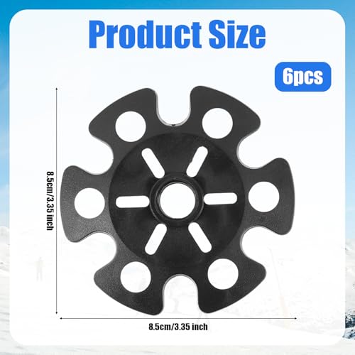 6pcs Ski Pole Baskets Replacement, Snow Baskets for Trekking Poles Walking Stick Tips Trekking Pole Basket Ski Basket for Hiking Trekking Walking Poles Outdoor Winter Activities