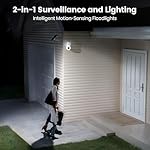 AOSU Solar Security Cameras Wireless Outdoor - 3K 5MP Home Security Camera, 360° Panoramic View, 400-Lumen Floodlight Camera, Color Night Vision, WiFi Camera, Auto Tracking, AI Human Detection(2 Pack) - Image 4