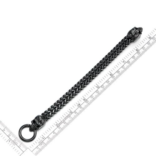 Pulsera de acero inoxidable negro para hombre 21.5 cm miniatura 4