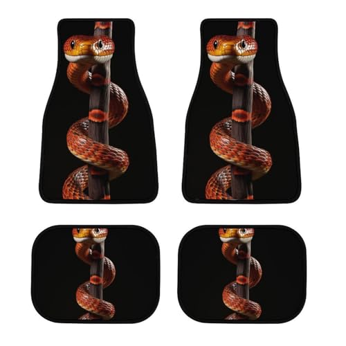 Tapis de sol de voiture Orange Snake pour un habitacle élégant et propre