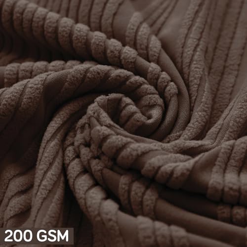 Image of HOKIPO 200 GSM Premium Knitting Jacquard Elastic Dining Table Chair Cover Set of 2, 'Nestiva Series' Chocolate Brown (AR-6072-BR)