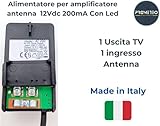 Alimentatore Antenna TV 12V 500mA - Connettori F, Per Amplificatori, Modello PE-DTV500 - Foto 7