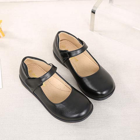 Girls Slippers Oxford School Uniform Dress Shoes Mary Jane Princess Shoes Black Flats3