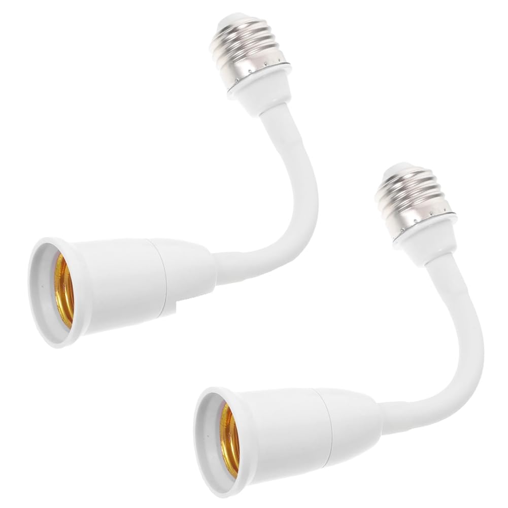 Jnchdghwa As Shown Universal E27 Bulb Holder With Flexible Extension Cord(2Pcs)- For Various Light Bulb Socket Sizes Length