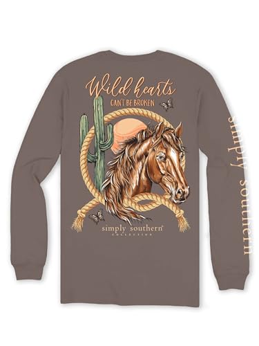 Simply Southern Wild Hearts Can't Be Broken - Horse - Youth Long Sleeve