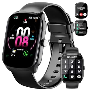 Smart Watch for Men Women (Dial/Answer Calls), 1.95″HD Curved Screen Smartwatch, Heart Rate/Sleep Monitor Fitness Watches, 112+ Sports Modes Activity Trackers, IP68 Waterproof Watch for Android iOS