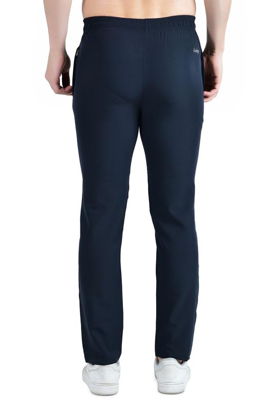 Image of KWINGS Soft NS Lycra Track Pant for Men - Comfortable Straight Fit Joggers with Secure Side Zipper Pockets