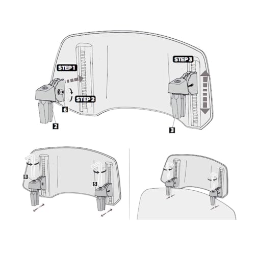 Extension de pare-brise de moto haut de gamme déflecteur d'air teinté pour TDM900 XT1200Z