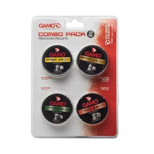 Gamo Air Rifle Pellet Combo Pack - .177 or .22 Caliber Performance Pellets with Hunter, Magnum, Master Point and Match Styles for Target Shooting and Hunting.
