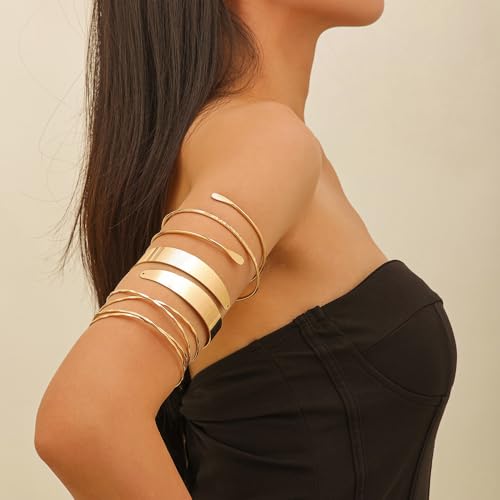 Dainty Gold Arm Cuff for Women Minimalist Arm Cuff Trendy Arm Cuff Upper Arm Simple Delicate Armband Thin Arm Bracelet Jewelry Gift2