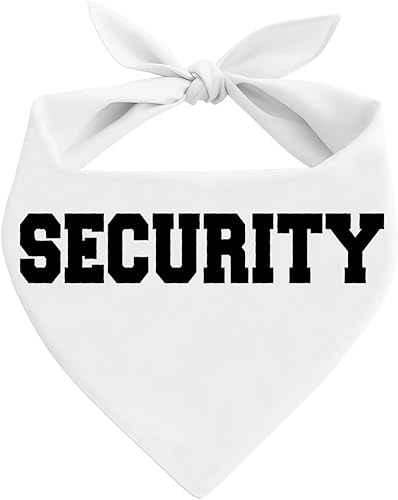 Security Dog Bandana, Black Pet Dog Scarf Accessories, Pet Dogs Triangle Scarf, Dogs Bandana for Small Medium, Gifts for Pets Lovers, Suitable for Pets Boy Girls