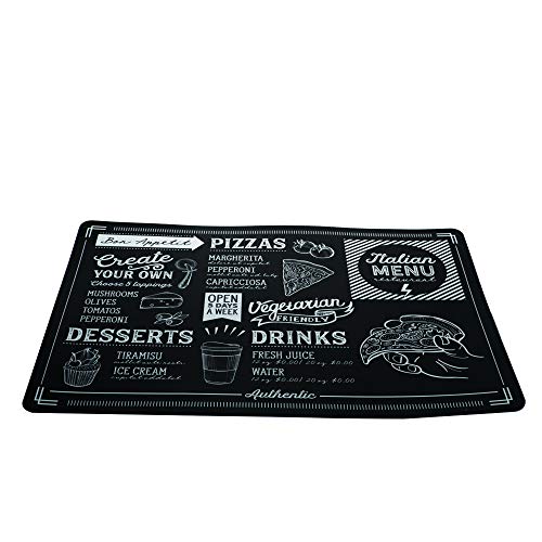 Lugar americano Italian Menu em plastico L43,5xP28,5cm cor preta-Preto - Dynasty- Full Fit