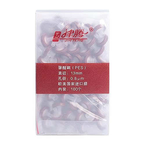 Image of Xin Tester 100 PCS PES Non-Sterile Syringe Filter (13mm*0.8um Brown)