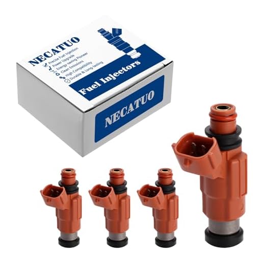 Set of 4 Fuel Injectors - Compatible with Yamaha Outboard 115 HP Marine Mitsubishi Eclipse Galant Mirage Chrysler Dodge Suzuki - Replaces FJ344 CDH210 15710-65D00