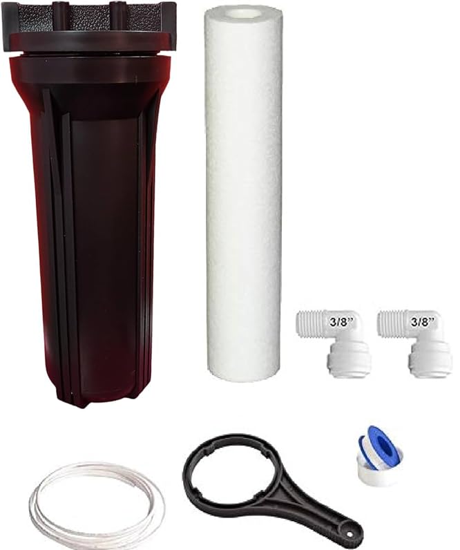 Black Pre Filter Housing Kit with 1 Spun Suitable for All Kind of RO/UV/UF Solid Filter Cartridge. comboHXKJUS-image-25