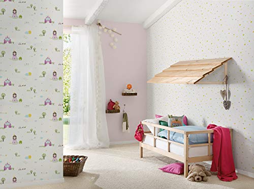 Kids Wallpaper Little Stars Non-Woven Wallpaper 10.05 m x 0.53 m White Pink Pink Made in Germany by Livingwalls 358522 35852-2 - Image 4