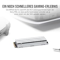 Corsair MP600 Elite 4TB M.2 PCIe Gen4 x4 NVMe SSD für PS5 – Inklusive Kühlkörper – M.2 2280 – Bis zu 7.000MB/Sek. Sequentielles Lesen – High–Density 3D TLC NAND – Weiß – Ansicht 4