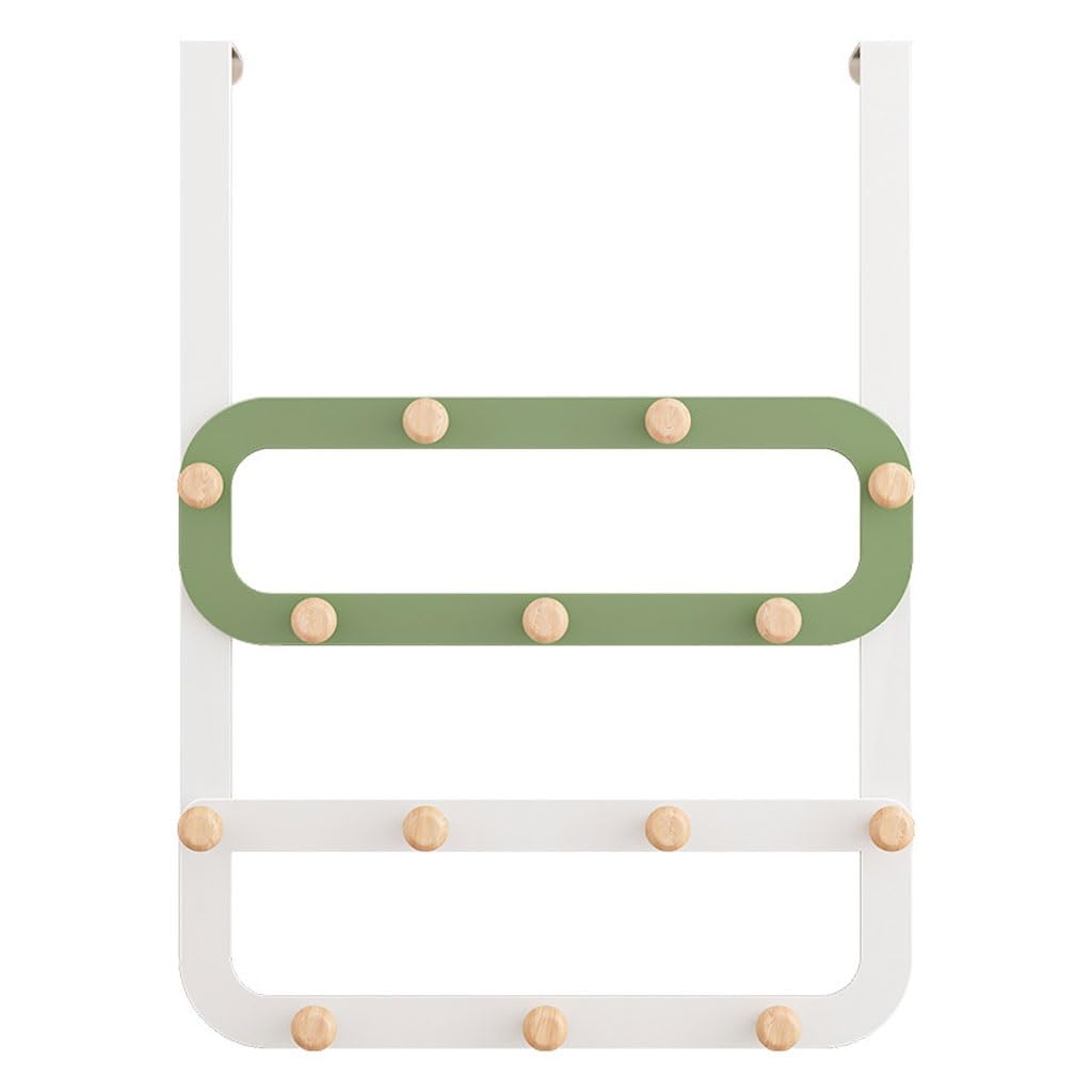 PAFOOA Hooks Bedroom Door Coat Rack Hook Without Punching Clothes Hanger Wall Storage Mounted Rack