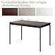 FurnitureR Robuster Labortisch 120x70x75cm | Chemikalienbeständige MDF-Platte | Metallgestell | Arbeitstisch | Werkbank
