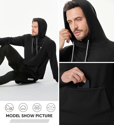 Jmierr Men'S Sweatshirt Drawstring Gym Athletic Hooded Sweaters Long Sleeve Hoodies Pullover With Zipper Pockets thumb #2