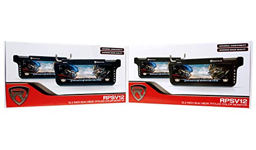 (2) Rockville Rpsv12-Gr 12.1" Grey/Gray Car Sun Visor Monitors/High Definition! #TOP5
