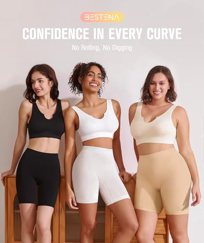 BESTENA Slip Shorts for Under Dresses Seamless Smooth Workout Yoga Bike Shorts for Women2