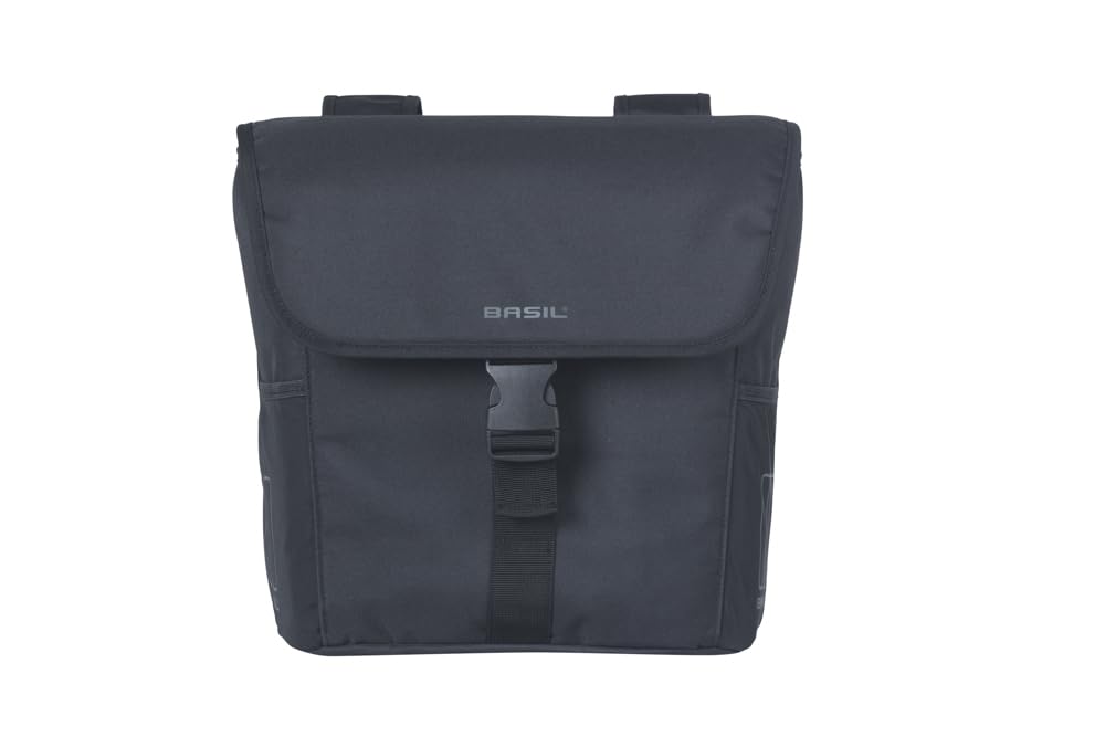 Borsa Doppia Per Bicicletta Basil Go - 32 Litri, Impermeabile, Con Tasche Laterali, Nera