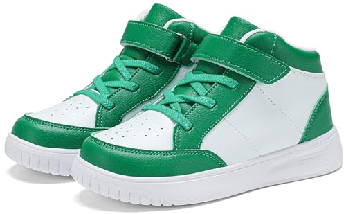 Toddler Girls Slip On Shoes Boys Running High Top Sneakers Lightweight Casual Walking Kids Gym Shoes Green 8