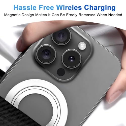 Image of ZORBES Magnetic Phone Ring Grip 360 Swivel Phone Grip Ultra Slim Folding Metal Phone Ring Phone Desk Stand Phone Support
