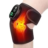 Cordless Heated Knee Brace, Knee Heating Pad for Pain Relief, Heating Pad for Knee Pain Relief, Knee Brace for Knee Pain, 3000mAh Battery Operated Knee Wrap, 6 Heat Levels, 4 Timers, Black