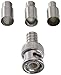 Triplett GEM BNC Crimp On Connectors for RG59 PVC, RG6 PVC, and RG6 TFE, Male, 50-Ohm, 10 Pack (301-00TP)