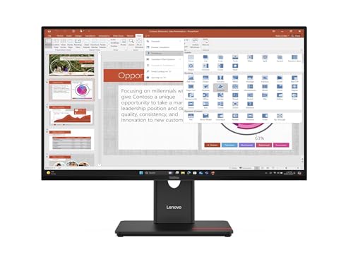 Image of Lenovo ThinkVision T27-40 27 inch Full HD LED Monitor - 16:9 /120 Hz /IPS /WLED /USB Hub /Eclipse Black (64A5MAT6US)