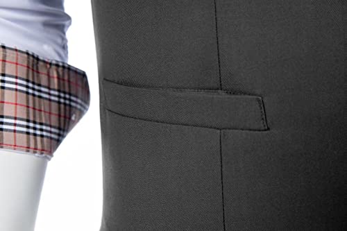 Wehilion Men's Suit Vest Business Waistcoat Formal Dress Vest for Men with 4 Button Slim Fit4