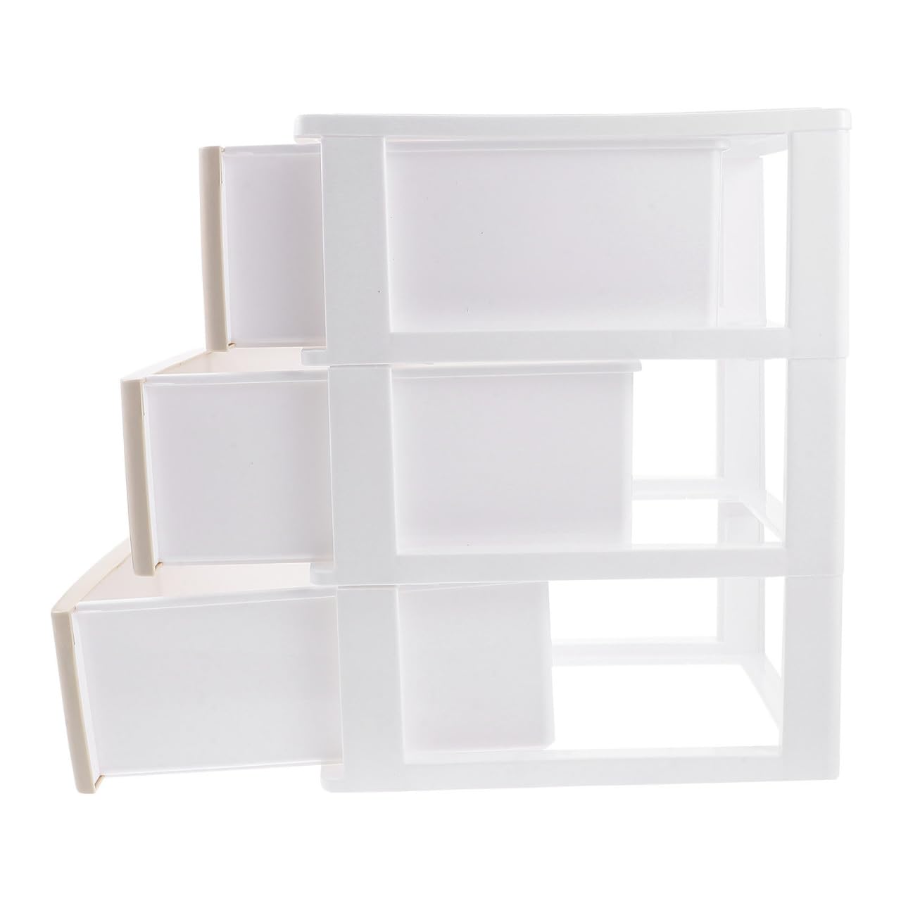 Organizador de Escritorio Cajones de Plástico Apilables, Diseño de Tres Capas, Material Pp Fácil de Limpiar, Adecuado para Oficina y Almacenamiento de Papelería