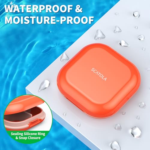 Daily Pill Organizer 4 Compartments, Small Pill Box Portable Travel Pill Case, Mini Pill Container for Purse Pocket, Compact Travel Medicine Organizer for Vitamin, Cod Liver Oil, Supplement - Image 5