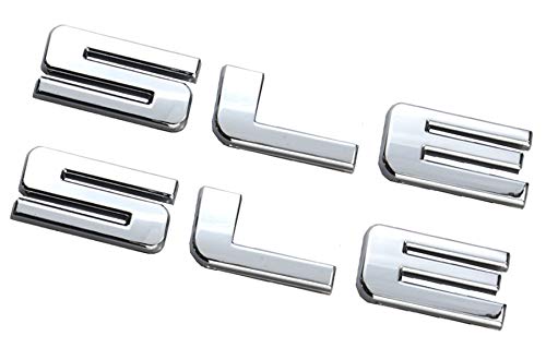 Image of Aimoll 2pcs SLE Letter Nameplate Emblems Badges Replacement for Chevrolet Silverado (Chrome)