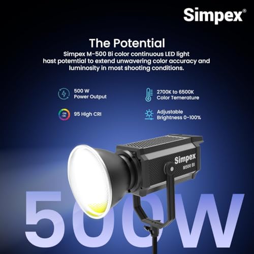 Image of Simpex M-500 BI, High-Performance Continuous LED Light with 500W Power Output Perfectly Designed for Professionals