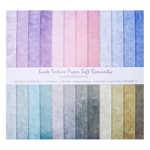 TETEWEVER 24 Blatt Scrapbook Papier Buntes Scrapbooking Papier Doppelseitiges Dekorpapier Scrapbook Bastelpapier mit Muster für DIY Fotoalbum, Kartenherstellung und Handwerk