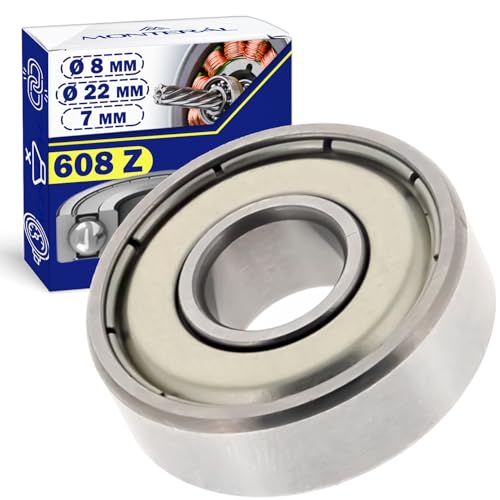 Rodamiento para el Motor 608 Z con Tamaño 8mm x 22mm x 7mm Garantía de 10 Años - MONTERAL