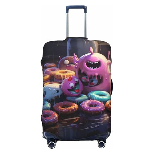 Donuts Print Luggage Suitcase Cover Protector Luggage Washable Covers With Concealed Zipper