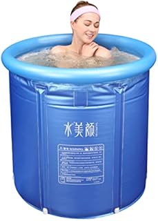 G Ganen Unisex Portable Foldable 3 Layer PVC SPA Bathtub Freestanding Bathtub, 31.5 Inch Blue