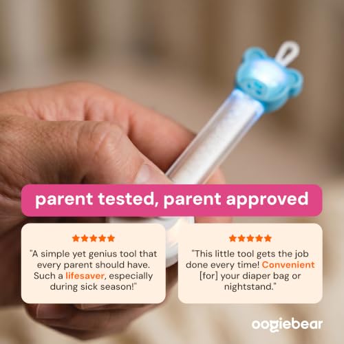 Image of oogiebear Brite - Baby Nose Cleaner and Ear Wax Removal Tool. Baby Gadget with Nighttime LED Light. Safe Snot Booger Picker for Newborns, Infants & Toddlers