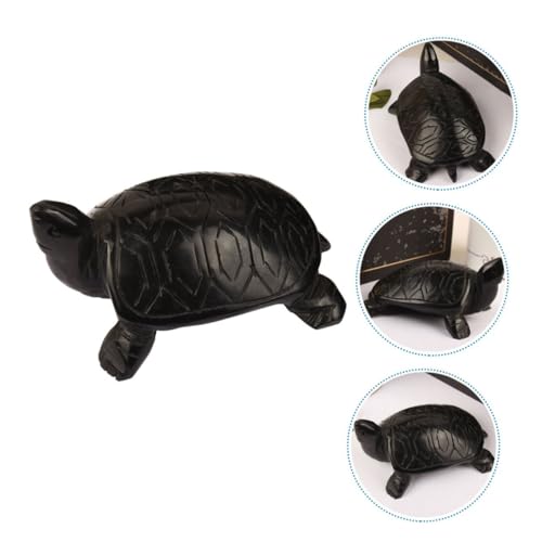 Sculpture Tortue Décorative Intérieure Unique en Pierre d'Obsidienne - 8