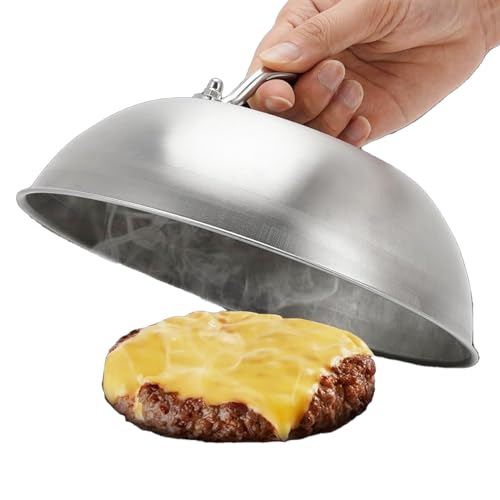 de fusión para Plancha, Tapa de vaporera de Cocina, Accesorios de Parrilla Plana Resistentes al Calor para cocinar en Interiores, teppan, filetes, sartén, Barbacoa
