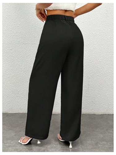 SOLY HUX Women's High Waisted Pants Straight Leg Casual Work Long Trousers2