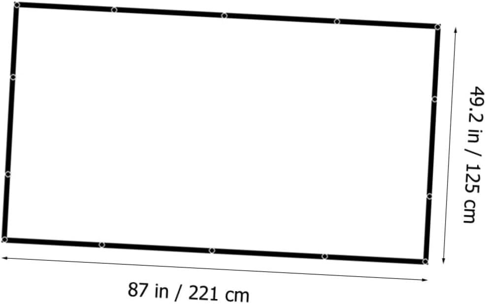Pantalla para proyector 100 pulgadas blanca antiarrugas miniatura 2