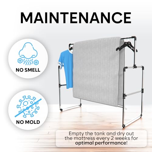 Adamson B10 Bed Cooling System - Twin 75' L x 39“ W - Wasser Bett Kühler Ideal für heiße Schläfe - 100% Baumwolle Matratze Kühlung Bett-Pad für Nachtschweißr - 5-Jahres-Garantie - Grau